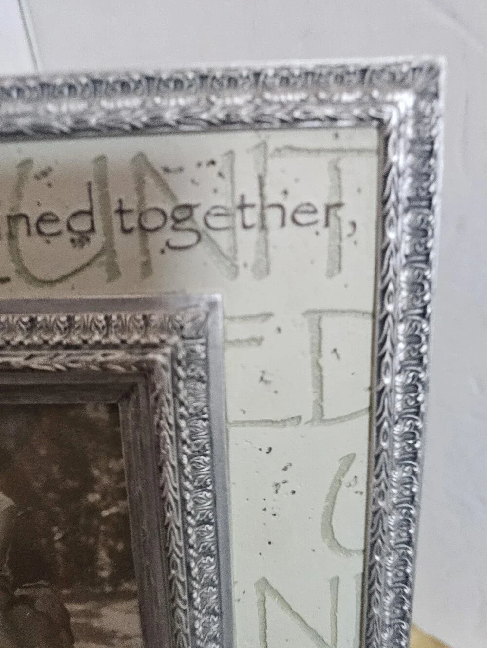DEMDACO Faith Wedding Photo Frame 5x7 Matthew 19:6 Christian Marriage Silver